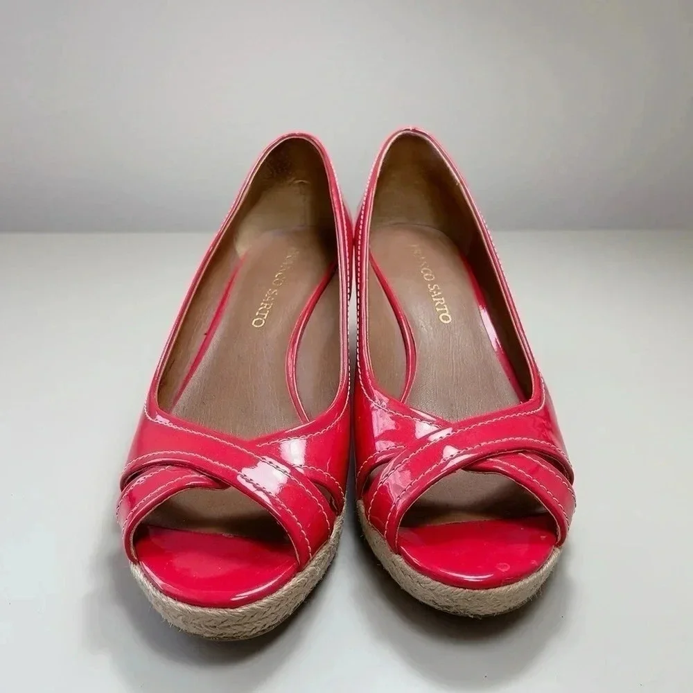 Franco Sarto Size Cheria Red Patent Espadrille